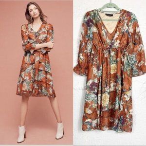 Hemant & Nandita Zeri Peasant Dress (floral with birds), size 4